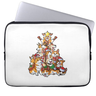 Funda Para Portátil Corgi Christmas Tree Dog Santa Merry Corgmas Xmas