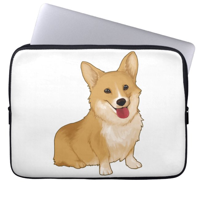 Funda Para Portátil Corgi sonriente (Frente)