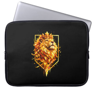 Funda Para Portátil Corona de León de Fuego Geométrico
