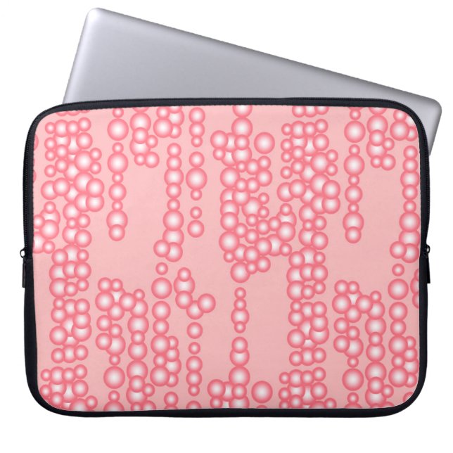 Funda Para Portátil Corriente de burbujas, rosa de coral (Frente)