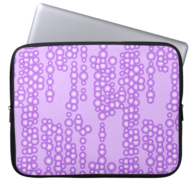 Funda Para Portátil Corriente de burbujas, tonos de lavanda (Frente)