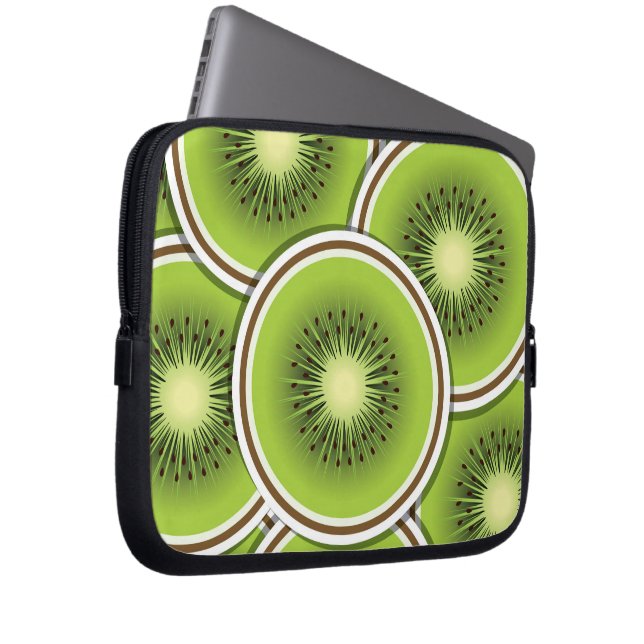 Funda Para Portátil Cortes de fruta kiwi funky (Anverso derecho)