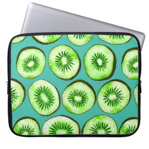 Funda Para Portátil Cortes de Kiwi en turquesa