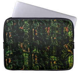 Funda Para Portátil Corteza de árbol bajo vidrio verde martillo