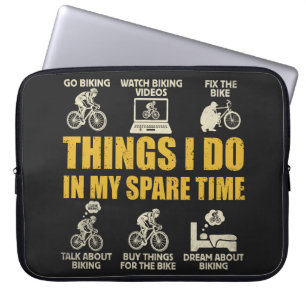 Funda Para Portátil Cosas Divertidas De Ciclismo Que Hago En Mi Tiempo