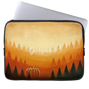 Funda Para Portátil Cosecha personalizada de calabaza cosecha otoñal