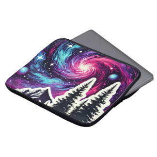 Funda Para Portátil Cosmic Forest: Galaxy Meets Nature