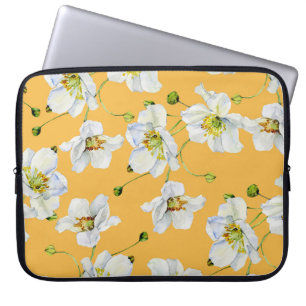 Funda Para Portátil Cosmos, acuarela, sin costuras, con motivos floral