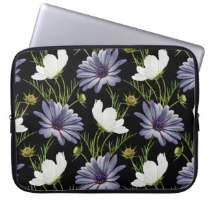 Funda Para Portátil Cosmos Daisy Floral Seamless Collage