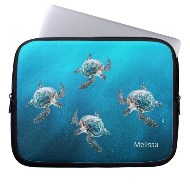 Funda Para Portátil Costa de las Tortugas 3D (Frente)
