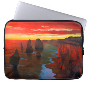 Funda Para Portátil Costa rocosa en la puesta del sol