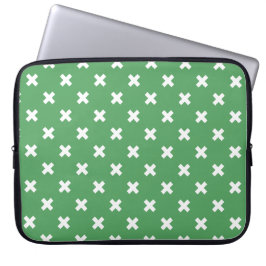 Funda Para Portátil Costillas blancas en verde