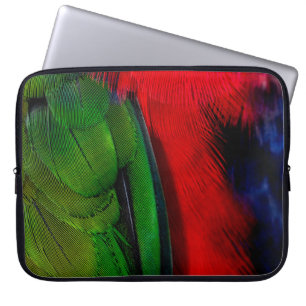 Funda Para Portátil Costillas de aves verdes y rojas
