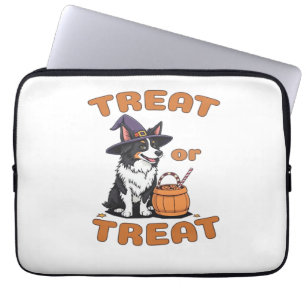 Funda Para Portátil Costuma de perro collie de la frontera Halloween "