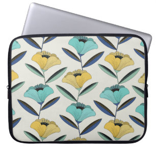 Funda Para Portátil costura de ilustracion floral vintage abstracta de