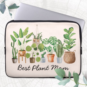 Funda Para Portátil Cota de mamá de planta tropical acuarela