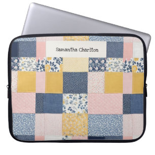 Funda Para Portátil Cottagecore Floral Personalizado Parcheado