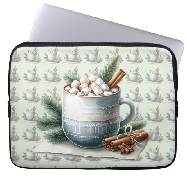 Funda Para Portátil Cozy Winter Cocoa Marshmallow Scene (Frente)