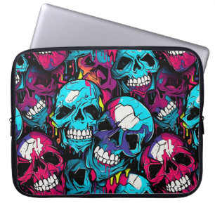 Funda Para Portátil Cráneo caótico colorido