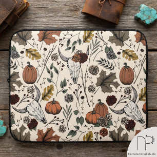 Funda Para Portátil Cráneo de Vaca de Cosecha de Otoño Occidental