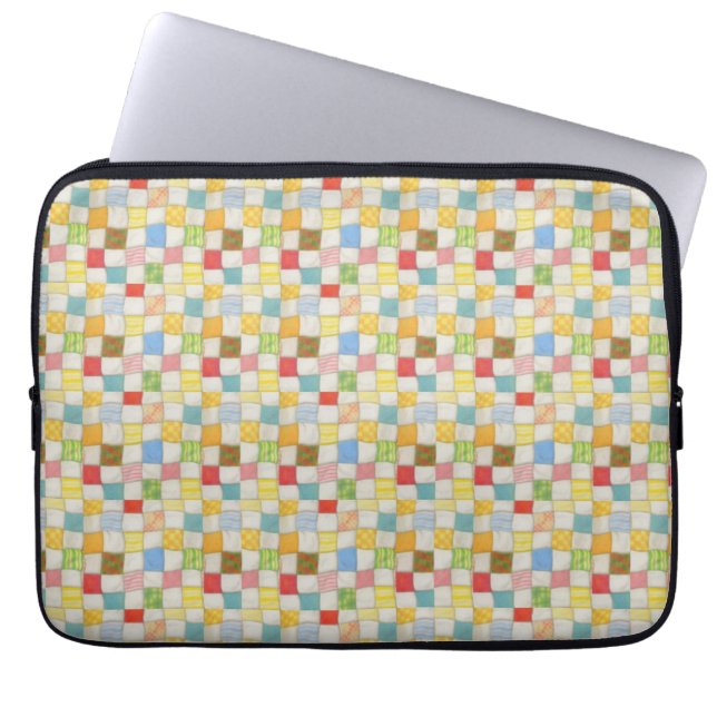 Funda Para Portátil CRAZY QUILT Laptop Sleeve (Frente)