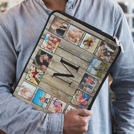 Funda Para Portátil Crea tu Collage de fotos Personalizado Rustic Farm