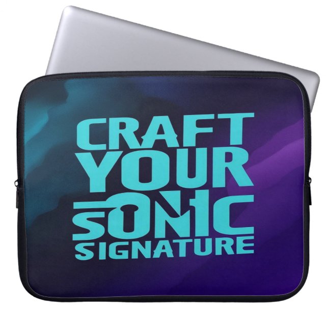 Funda Para Portátil Crea tu firma sónica (Frente)