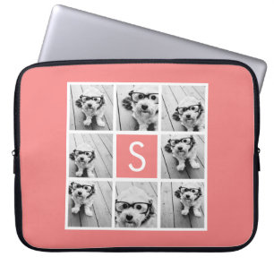 Funda Para Portátil Crea tu propio collage de Instagram con monograma