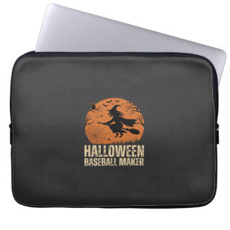 Funda Para Portátil Creador de béisbol de Halloween Gráfico de bruja v