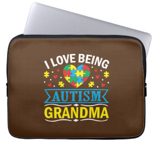 Funda Para Portátil crear conciencia sobre el autismo, la abuela del a