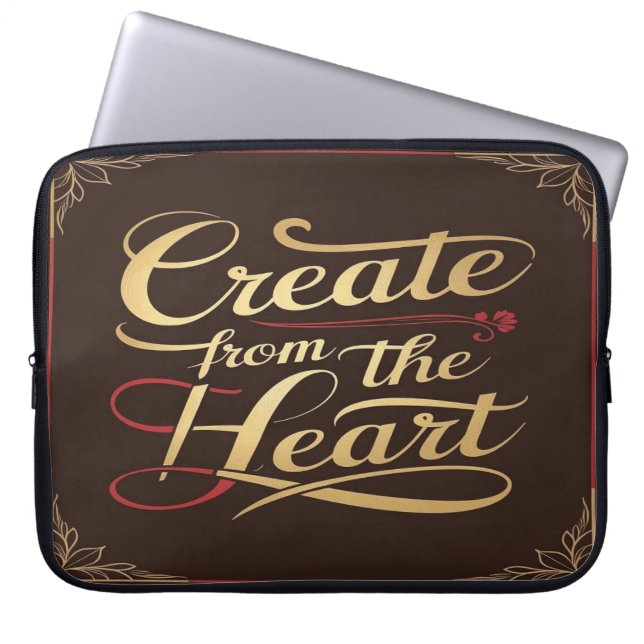 Funda Para Portátil Crear desde el corazón (Frente)