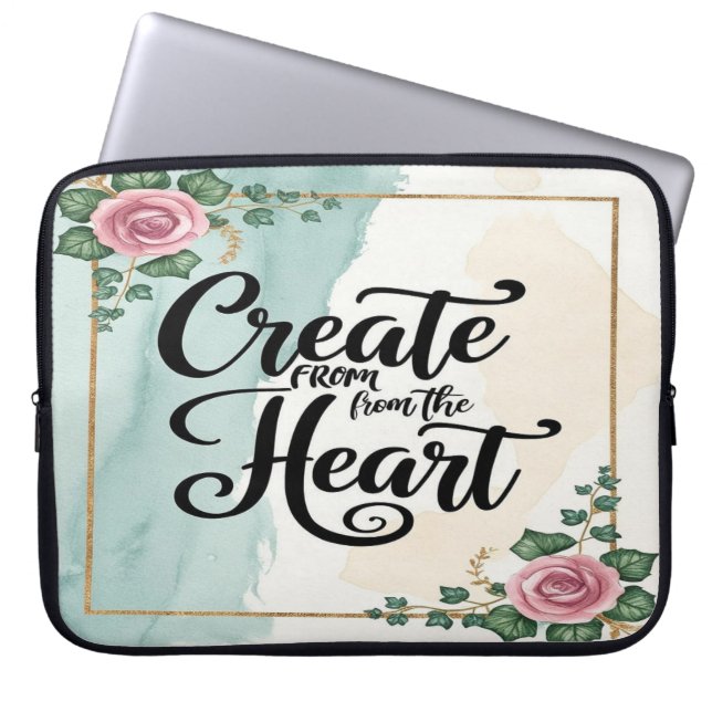 Funda Para Portátil Crear desde el corazón opción 3 (Frente)