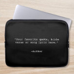 Funda Para Portátil Crear su propia cotización<br><div class="desc">Crea tu propio funda portátil de presupuesto personalizado. Presenta una tipografía de máquina de escribir minimalista.</div>