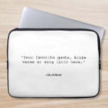 Funda Para Portátil Crear su propia cotización<br><div class="desc">Crea tu propio funda portátil de presupuesto personalizado. Presenta una tipografía de máquina de escribir minimalista.</div>