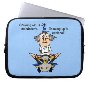 Funda Para Portátil Crecer es humor opcional