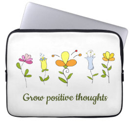 Funda Para Portátil Crecer pensamientos positivos flores