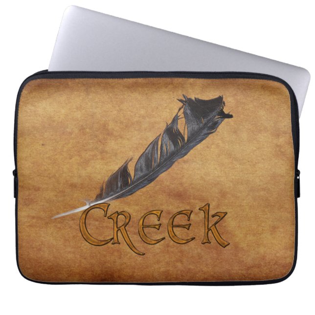 Funda Para Portátil CreEK Nativo American Feather Laptop Sleeve (Frente)