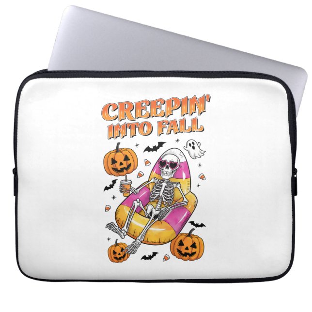 Funda Para Portátil Creepin retro en Halloween otoñal (Frente)