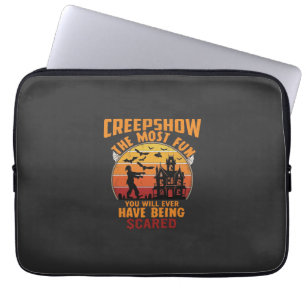 Funda Para Portátil Creepshow Halloween Zombie Casa Embrujada Atardece