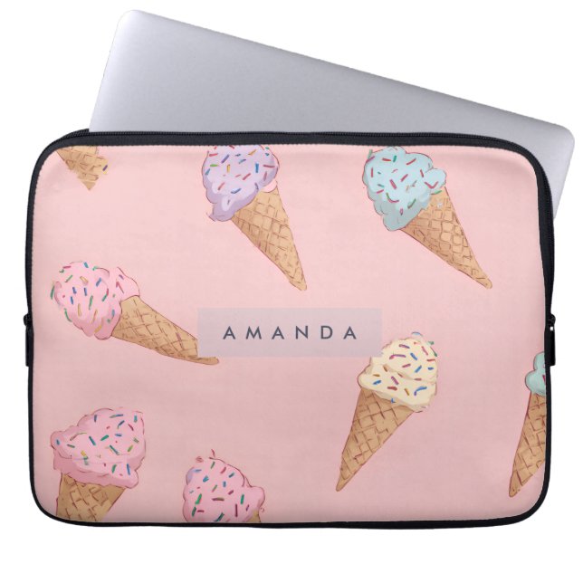 Funda Para Portátil Crema personalizada de hielo dulce (Frente)
