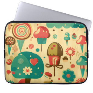 Funda Para Portátil Cremas de hielo cutáneo retro