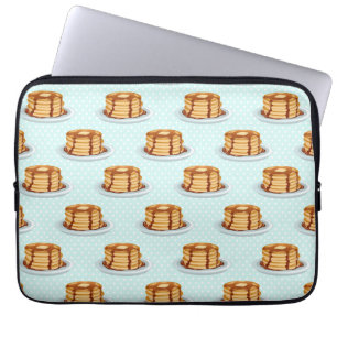 Funda Para Portátil Crepes con jarabe de arce y patrón Polkadot