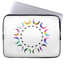 Funda Para Portátil Crescent Orgullo Luna y Anillo del Corazón