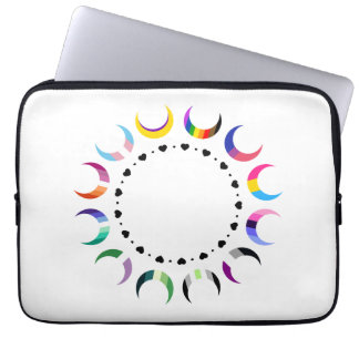 Funda Para Portátil Crescent Orgullo Luna y Anillo del Corazón