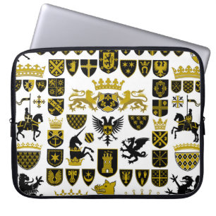 Funda Para Portátil Crestas heráldicas, diseños simbólicos.