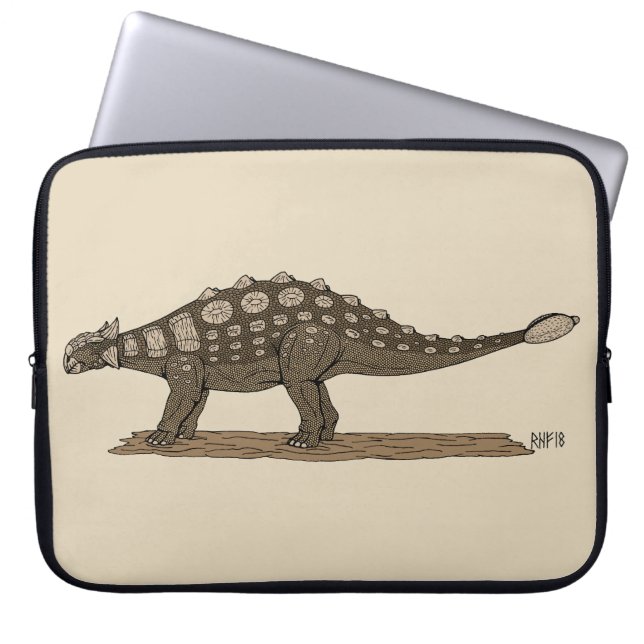 Funda Para Portátil Cretácico Dinosaurio Ankylosauro (Frente)