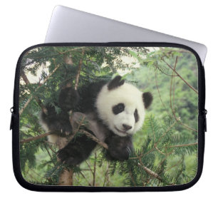 Funda Para Portátil cría de panda gigante trepa a un árbol, Valle de W