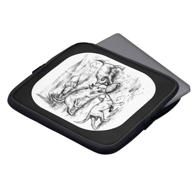 Funda Para Portátil Crías de Coyote (Superior anverso)
