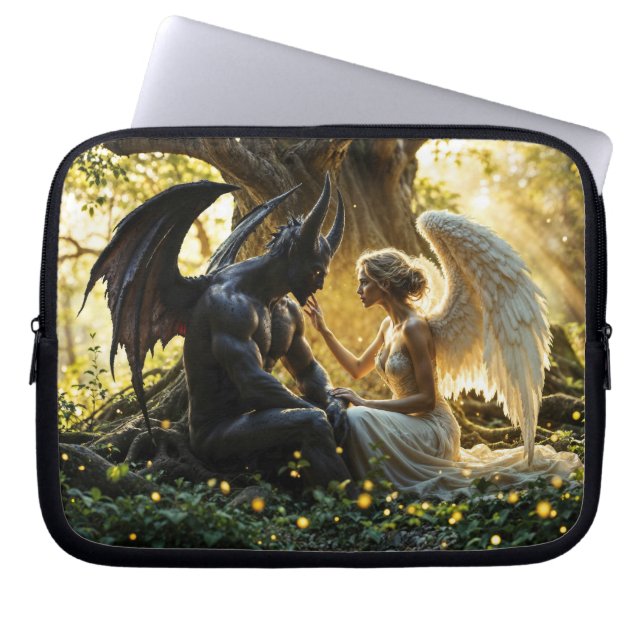 Funda Para Portátil Criaturas celestes fantasía de demonios de ángel (Frente)