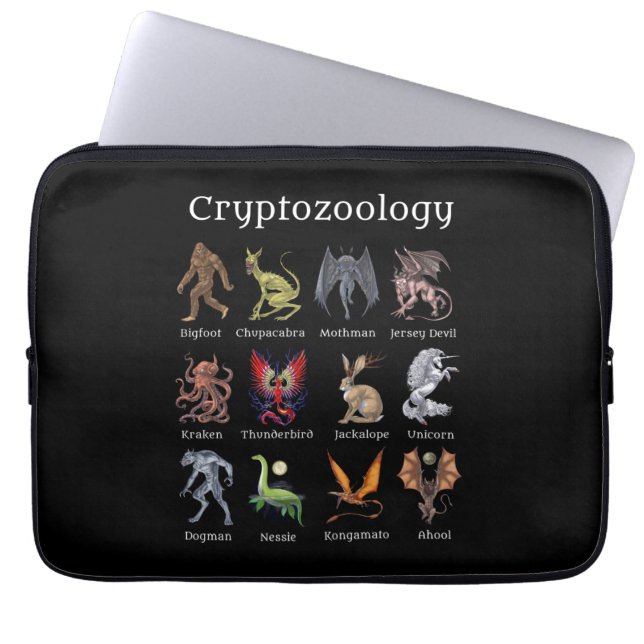 Funda Para Portátil Criaturas criptozoológicas (Frente)